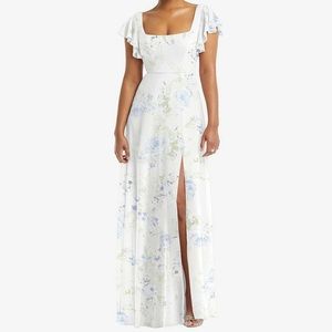 Beautiful and flattering floral bridesmaid/formal dress!